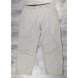 REI Mens Khaki Outdoor Hiking Chino Pants UPF 40+ 40x30 Nylon Tan